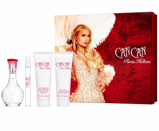 Estuche Paris Hilton Can Can Mujer EDT 4Pz Perfume 100ml+Perfume Mini+Gel De Ducha+Crema Corporal